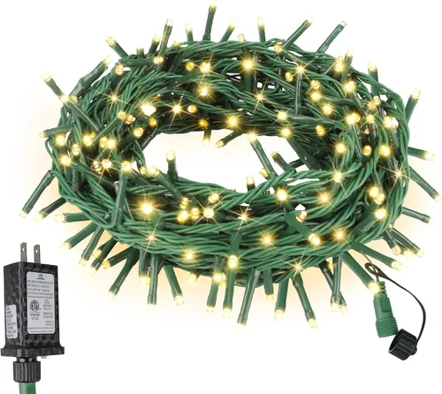 Vista 15 de Luces de cuerda de Halloween de 100 LED, 33 pies, luces titilantes naranjas y moradas con 8 modos, impermeables para decoración de fiesta