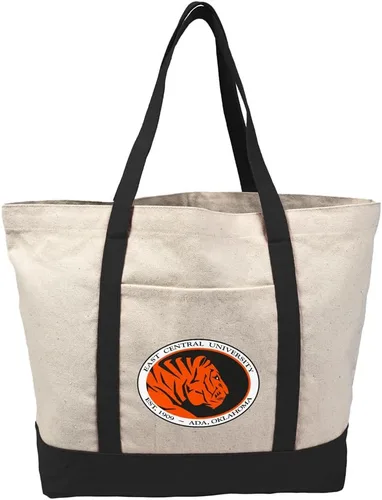 Vista 176 de Campus Lab Bolsa de lona con logotipo primario colegiado con bolsillo externo, bolsa de hombro reutilizable para ir de compras, playa Águilas A&m
