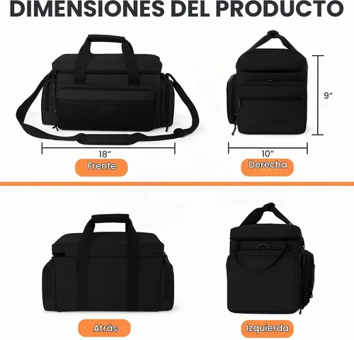 Vista 3 de VJI - Bolsa de herramientas resistente de 18 pulgadas con correa ajustable