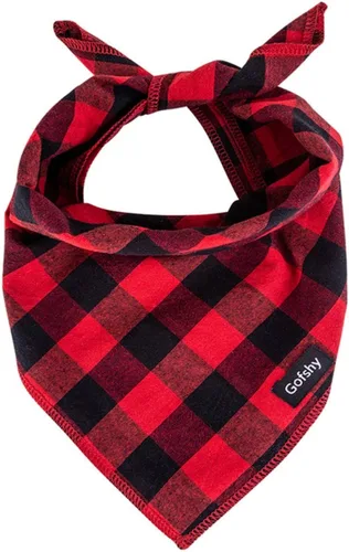 Vista 7 de Bandana para perro chico, bufanda para perro negro azul pequeño, bufanda de bufalo a cuadros, impresión ajustable, pañuelo, babero, accesorios