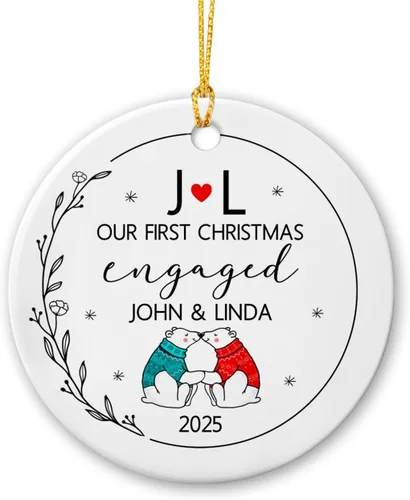 Vista 18 de Adorno personalizado de primera Navidad para perro, adorno de cerámica para la primera Navidad del cachorro, decoración de árbol de Navidad, adorno