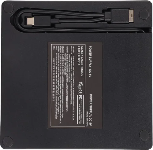 Vista 8 de Caja de unidad de DVD externa, para unidad de DVD de 0.500 in/0.374 in, caja de controlador externo, USB3.0/USB2.0, transferencia de 5 Gbps, caja