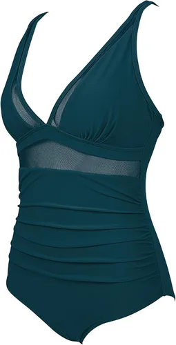Vista 3 de SUUKSESS Traje de baño sexy de malla con control de abdomen para mujer