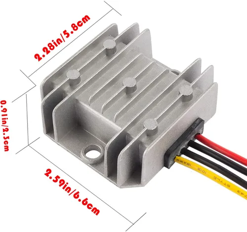 Vista 5 de DC 24V a 12V 10A 120W Convertidor de voltaje Buck Transformador de potencia impermeable, reductor de voltaje reductor, regulador módulo de fuente