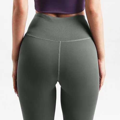 Vista 3 de SMIDOW Mallas de entrenamiento de cintura alta para mujer, pantalones deportivos sin costuras, pantalones de yoga para gimnasio
