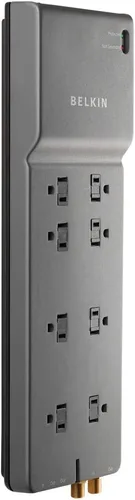 Vista 3 de Belkin protector de sobretensión de 6 salidas 1.8 m 8 tomas Paquete de 10 Negro