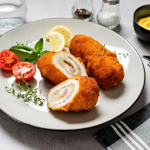 Vista 4 de Today Gourmet Foods of NC -Pechugas de pollo deshuesadas sin hueso Cordon Bleu de estilo casero sin cocer 12-7oz Porciones
