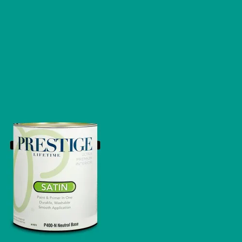 Vista 258 de Prestige Paints - Pintura exterior e imprimación en uno, 1 galón, plano, compatibilidad comparable con el color menta «Whipped Mint» de Behr