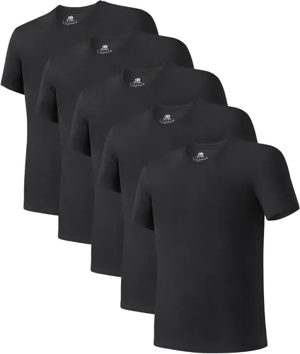 Vista 16 de DAVID ARCHY Paquete de 3/5 camisetas de cuello redondo transpirables