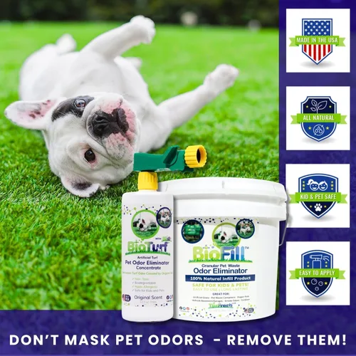 Vista 4 de BioTurf Mini Power Pack Limpiador de césped para orina de mascotas al aire libre – Limpiador de césped artificial concentrado – Desodorizador