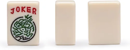 Vista 6 de Juegos de Mahjong Americano de Yellow Mountain Imports - Clásico de Lujo con Estuche de Madera, Estantes de Empuje de Madera, Indicador de Viento