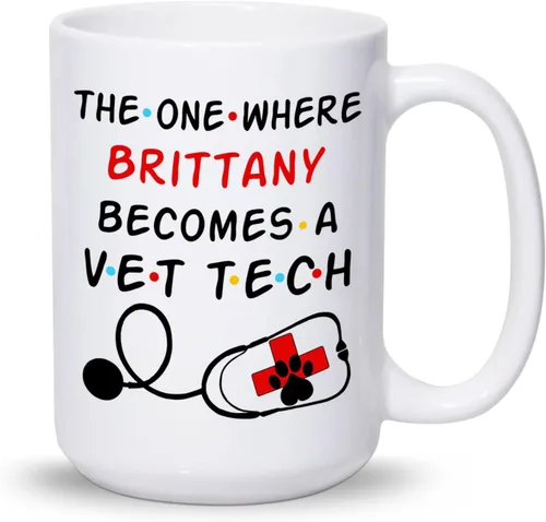 Vista 8 de Taza veterinaria personalizada, taza veterinaria de cuidado de animales, regalos para veterinarios, taza con nombre personalizado de veterinario