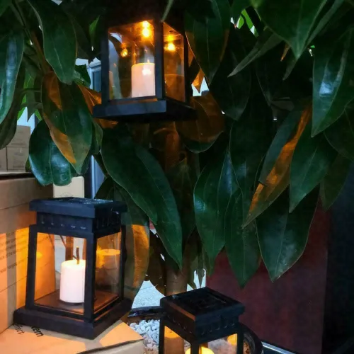 Vista 9 de 2 luces solares para exteriores, lámpara de mesa solar impermeable para colgar iluminación LED portátil, utilizada para decoración de jardines