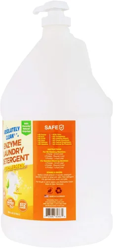Vista 2 de Increíble detergente para ropa a base natural, potentes enzimas naturales, fabricado en Estados Unidos (botella de 128 onzas)