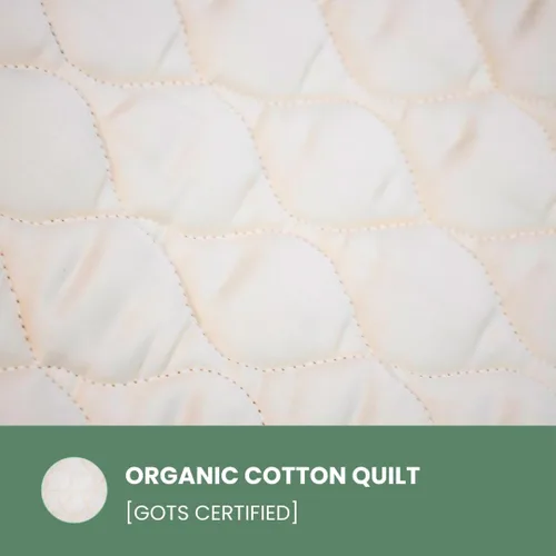 Vista 3 de OrganicTextiles - Protector de colchón de algodón orgánico, tamaño individual, falda de cama ajustable con bolsillo profundo de 17 pulgadas, 350