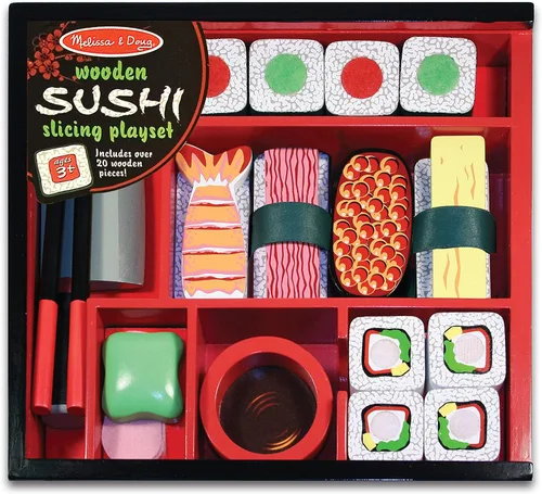 Vista 6 de melissa & doug juego de sushi de madera , Versión estándar, Multicolor