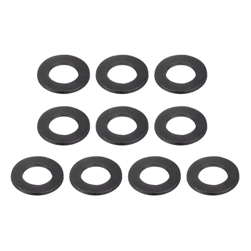 Vista 27 de Uxcell Arandela plana de acero al carbono para pernos M8, 10 piezas M8 x 16 x 1.5mm, aleación de acero negro oxidado de grado 8.8, sujetadores