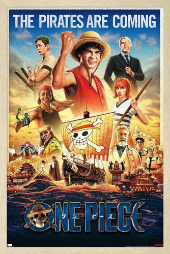Vista 7 de Trends International Netflix One Piece - Póster de pared de una hoja, 14.72 x 22.37 pulgadas, versión enmarcada de madera de granero Versión