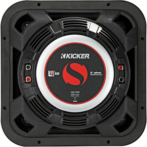Vista 5 de Kicker 46L7T122 L7T L7-Thin - Subwoofer delgado de 12 pulgadas (30 cm), bobina de voz doble, 2 ohmios, 600 vatios
