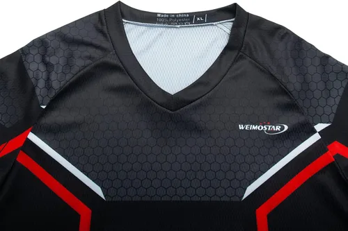 Vista 5 de Hotlion Camisetas de ciclismo de montaña para hombre, manga larga, MTB Off-Road Motocross Downhill Cycling Jersey Top