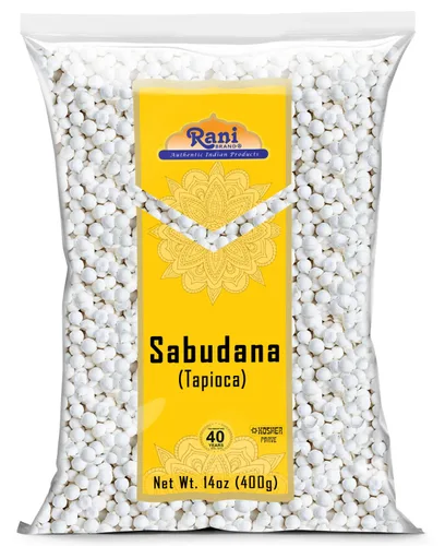 Vista 11 de Rani Sabudana (Tapioca/Sago) Pearls 400oz (25lbs) 25.0 lbs Caja a granel ~ Todo natural Vegano Sin colores Sin OMG Origen indio
