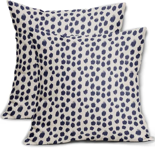 Vista 39 de Sweetshow Juego de 2 fundas de almohada de 16 x 16 pulgadas, diseño bohemio, con diseño de lunares, moderno y moderno, para exteriores, decorativas