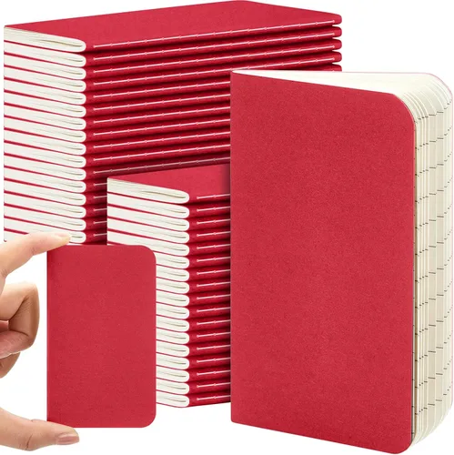 Vista 14 de Outus 36 piezas de mini cuadernos de bolsillo 2.5" x 4" de papel kraft, bloc de notas mini, cubierta blanda en masa, cuaderno de notas de bolsillo