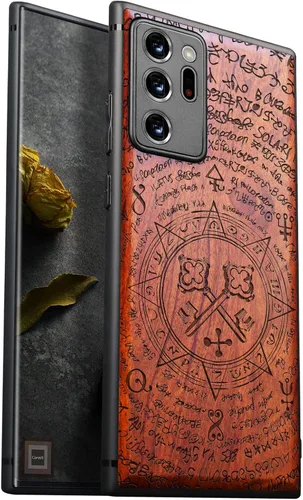 Vista 10 de Carveit Funda de madera para Galaxy Note20 Ultra [madera natural y TPU suave] Funda protectora de madera única y elegante compatible con Samsung