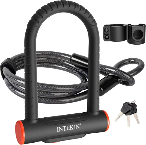 Vista 11 de Bike U Lock Heavy Duty Bike Lock Bicycle Lock, 16mm U Lock and 3ft / 5ft / 6ft Length Security Cable with Sturdy Mounting Bracket for Bicycle