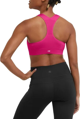 Vista 2 de Champion Brasier deportivo para mujer, brasier deportivo Infinity Racerback para mujer, brasier deportivo que absorbe la humedad