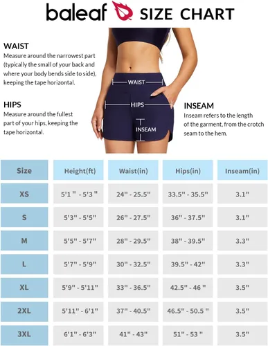 Vista 7 de BALEAF Traje de baño de cintura alta de 35 pulgadas para mujer, de secado rápido, con bolsillos