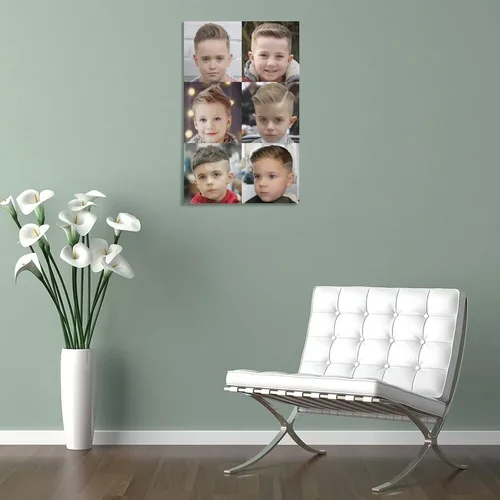 Vista 5 de Póster de guía de peluquería para niños, arte de pared, lienzo, decoración de pared, decoración del hogar, sala de estar, estética, 12 x 18 pulgadas