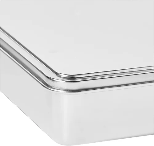 Vista 5 de YBM HOME Molde para pasteles cubierto de acero inoxidable, plata (pequeño)