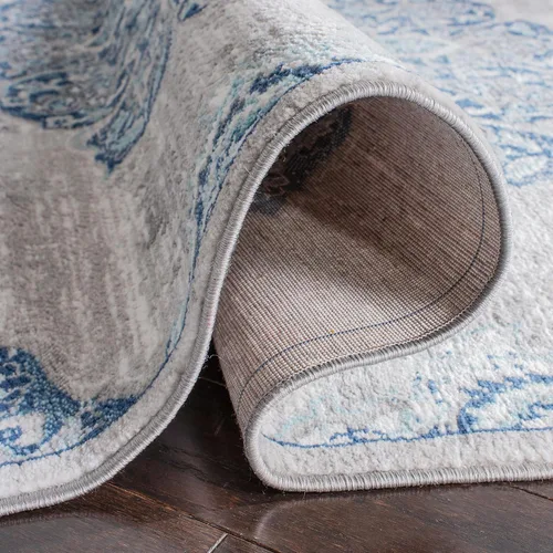 Vista 4 de SAFAVIEH Brentwood Collection - Alfombra decorativa de 2 x 4 pies, diseño desgastado de medallón, no desprende pelusa y de fácil cuidado, ideal