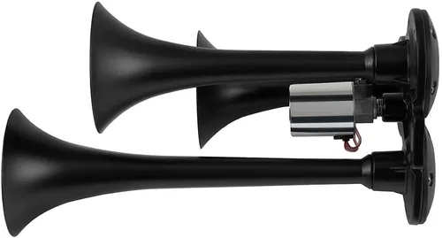 Vista 6 de STAYTOP Tren eléctrico Camión Bocina de aire 150dB 3 trompeta coche bocina de aire 12V para camiones motocicleta Pickup trenes coches barcos