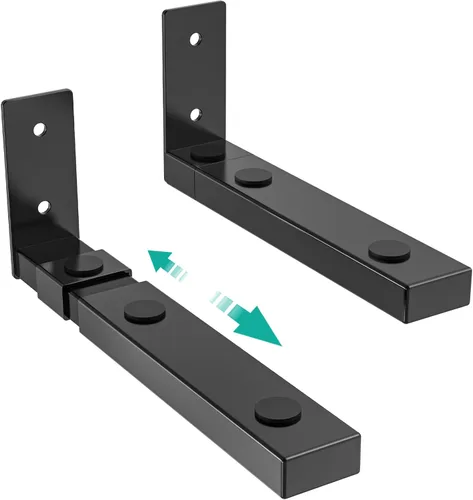 Vista 9 de WALI Soporte de pared para altavoz de canal central, soporte de pared universal para barra de sonido con capacidad para hasta 33 libras, los brazos
