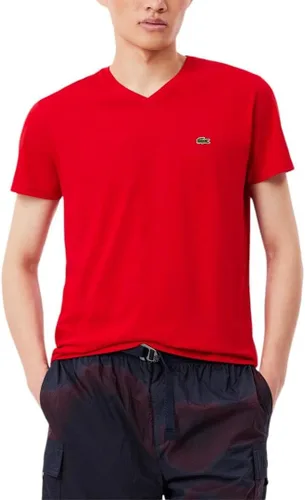 Vista 11 de Lacoste TH6710 - Camiseta de manga corta con cuello en V para hombre Marrón