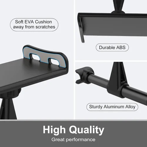 Vista 5 de Soporte para asiento trasero para reposacabezas de automóvil, soporte para teléfono/tableta, soporte para dispositivos ajustables