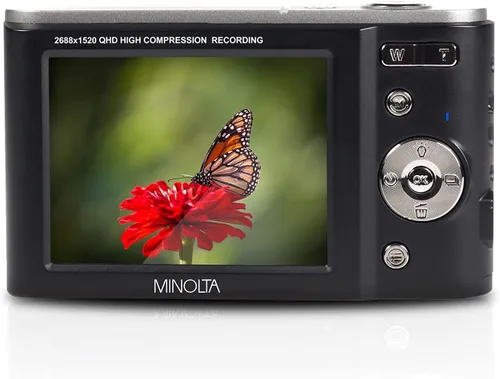 Vista 8 de Minolta Cámara digital MND20 de 44 MP - Video Ultra HD de 2.7K, zoom digital 16X, estabilización antivibración, lapso de tiempo, detección facial