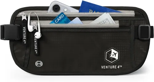 Vista 18 de VENTURE 4TH Cinturón de dinero de viaje, RFID bloqueo pasaporte titular - gris Gris ceniza