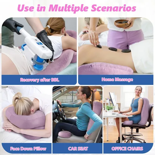 Vista 6 de BBL - Almohada para después de la cirugía, almohada de masaje de recuperación posoperatoria, ajustable para cirugía ocular y dormir, diseño