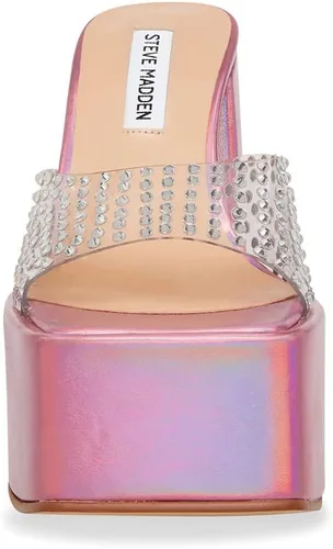 Vista 3 de Steve Madden Sandalias de plataforma con adornos de rubí para mujer