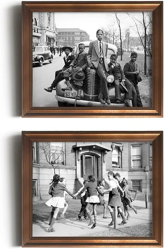 Vista 8 de Arte de pared con fotos afroamericanas vintage - Regalos para el Mes de la Historia Negra, Día de MLK - Impresiones de imágenes retro para maestros