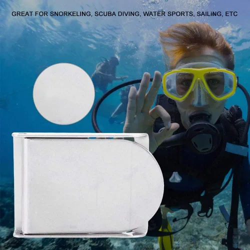 Vista 6 de Keenso Hebilla de cinturón de peso de buceo de acero inoxidable Hebilla de cinturón de peso de buceo Hebilla de plata para esnórquel Vela Deportes