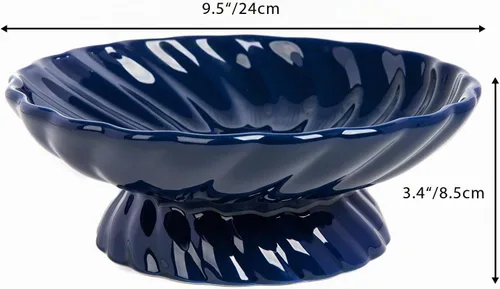 Vista 7 de Cuenco de frutas de cerámica de 9.5 pulgadas, plato decorativo para servir, bandeja de frutas o cesta de frutas para encimeras de cocina, granjas