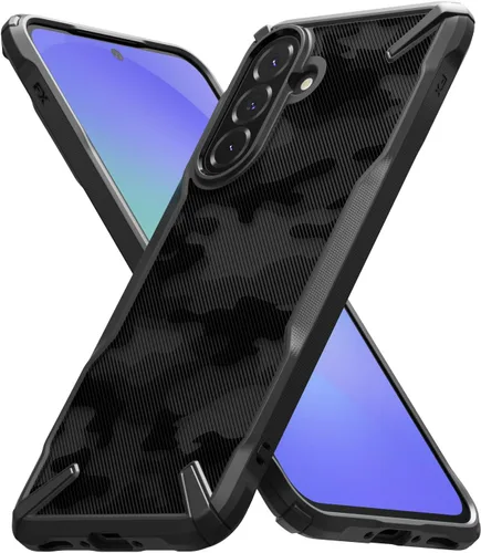 Vista 22 de Ringke Fusion-X [revestimiento dual antiarañazos] compatible con Samsung Galaxy A14 (4G y 5G), parachoques aumentado transparente, parte trasera