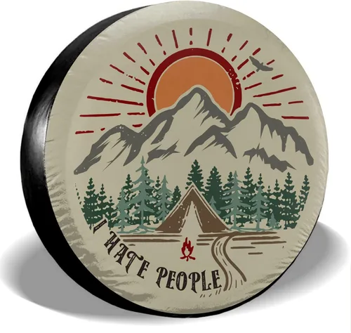 Vista 10 de Bear and Mountain - Cubierta de neumático de repuesto para neumáticos, impermeables, ajuste universal para remolque, RV, SUV, camión, caravana