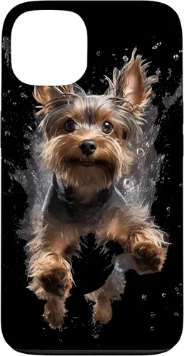 Vista 7 de Funda submarina para iPhone 16 Yorkshire Terrier buceo para perros