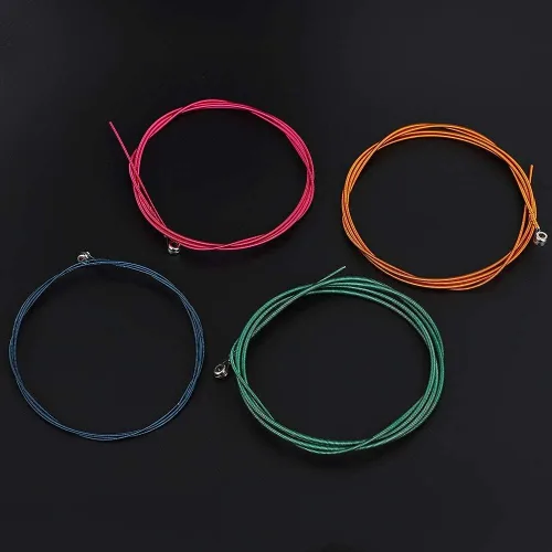 Vista 4 de Cuerdas de bajo, Cuerdas de Bajo Portátil Cuerdas de Bajo Bajo Cuatro Colores Cuerdas De Bajo Eléctrico, Para Bajo Principiante Banda De Instrumento