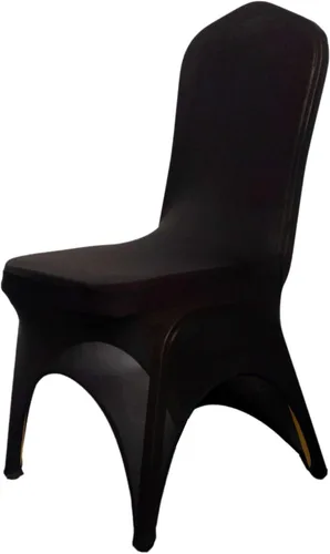 Vista 7 de Efavormart - Funda para silla de banquete de elastano elástica de 3 vías, color negro, con arco abierto, funda ajustable para silla de boda
